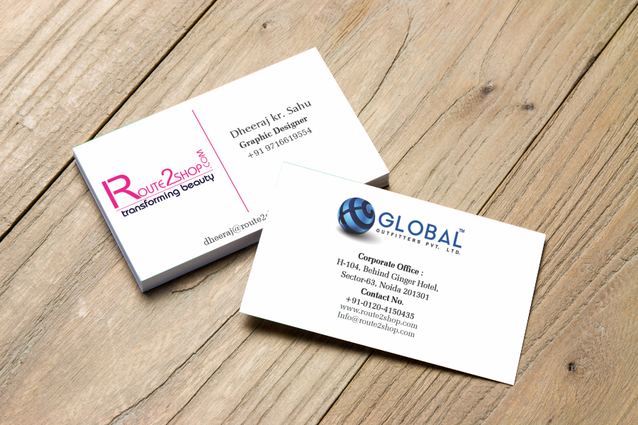 Business cards are cards bearing business information about a company or individual. They are shared during formal introductions as a convenience and a memory aid. A business card typically includes the giver's name, company or business affiliation (usually with a logo) and contact information such as street addresses, telephone number, fax number, e-mail addresses and website. ​Before the advent of electronic communication business cards might also include telex details. Now they may include social media addresses such as Facebook, LinkedIn and Twitter. Traditionally many cards were simple black text on white stock; today a professional business card will sometimes include one or more aspects of striking visual design.