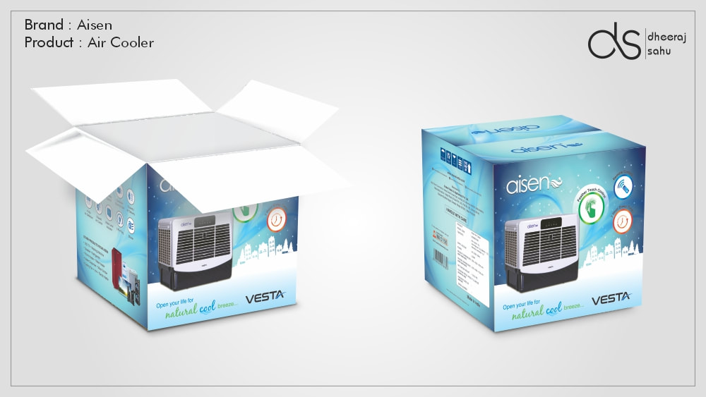 Aisen Window Cooler Vesta Packing Design